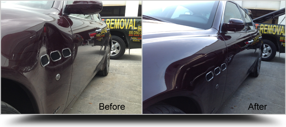 Paintless-Dent-Removal-Maserati-Left-Fender-Royal-Palm-Beach-PalmBeachDentRepair